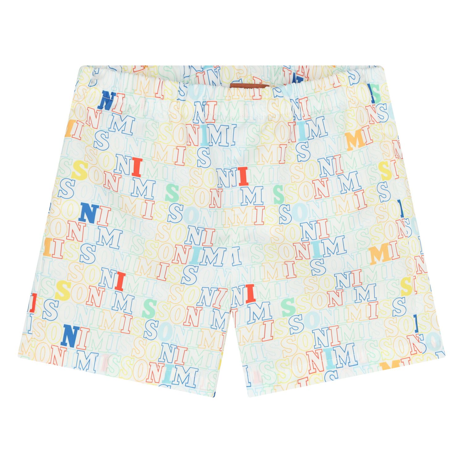 Younger Boys White Logo Swim Shorts, 1, hi-res