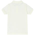 Boys Ivory Logo Polo Shirt, 1, hi-res