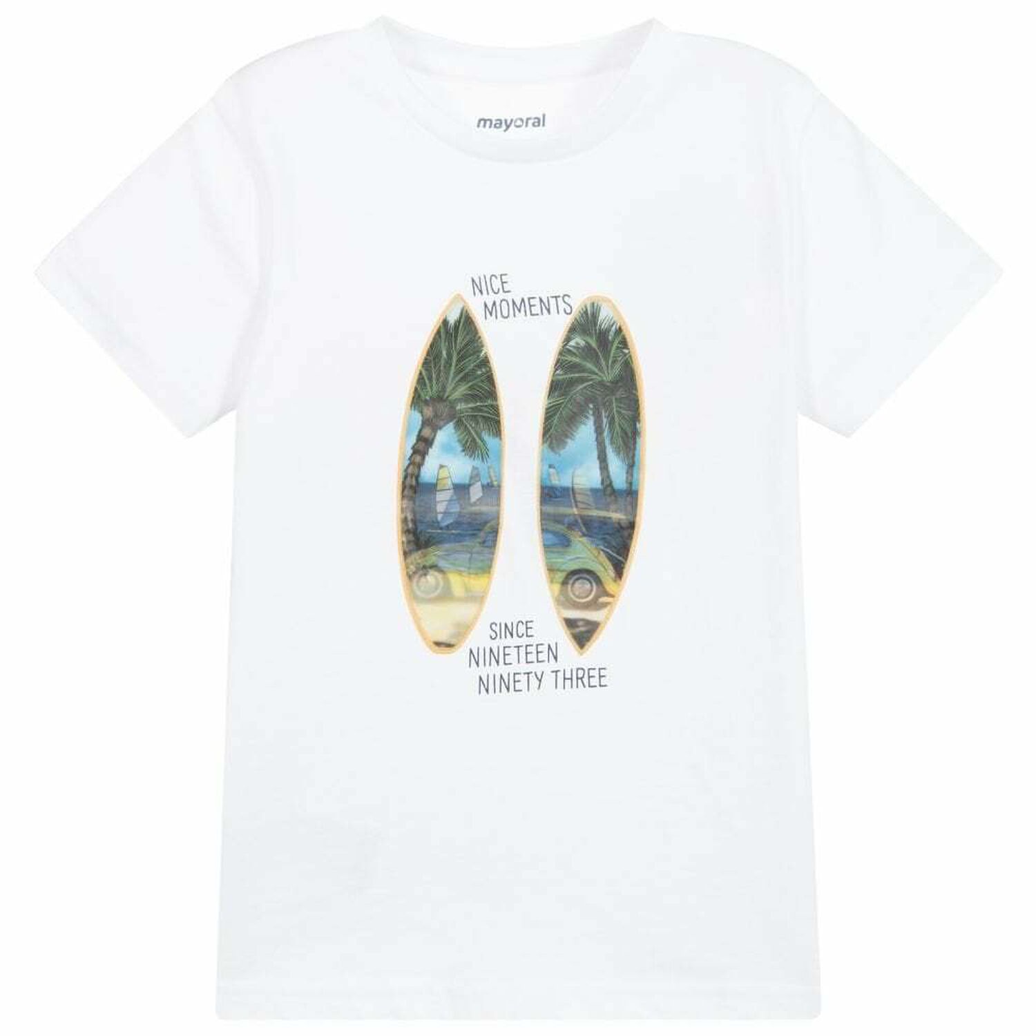 Boys White Holographic T-Shirt, 1, hi-res