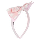 Younger Girls Pink Bow Headband, 1, hi-res
