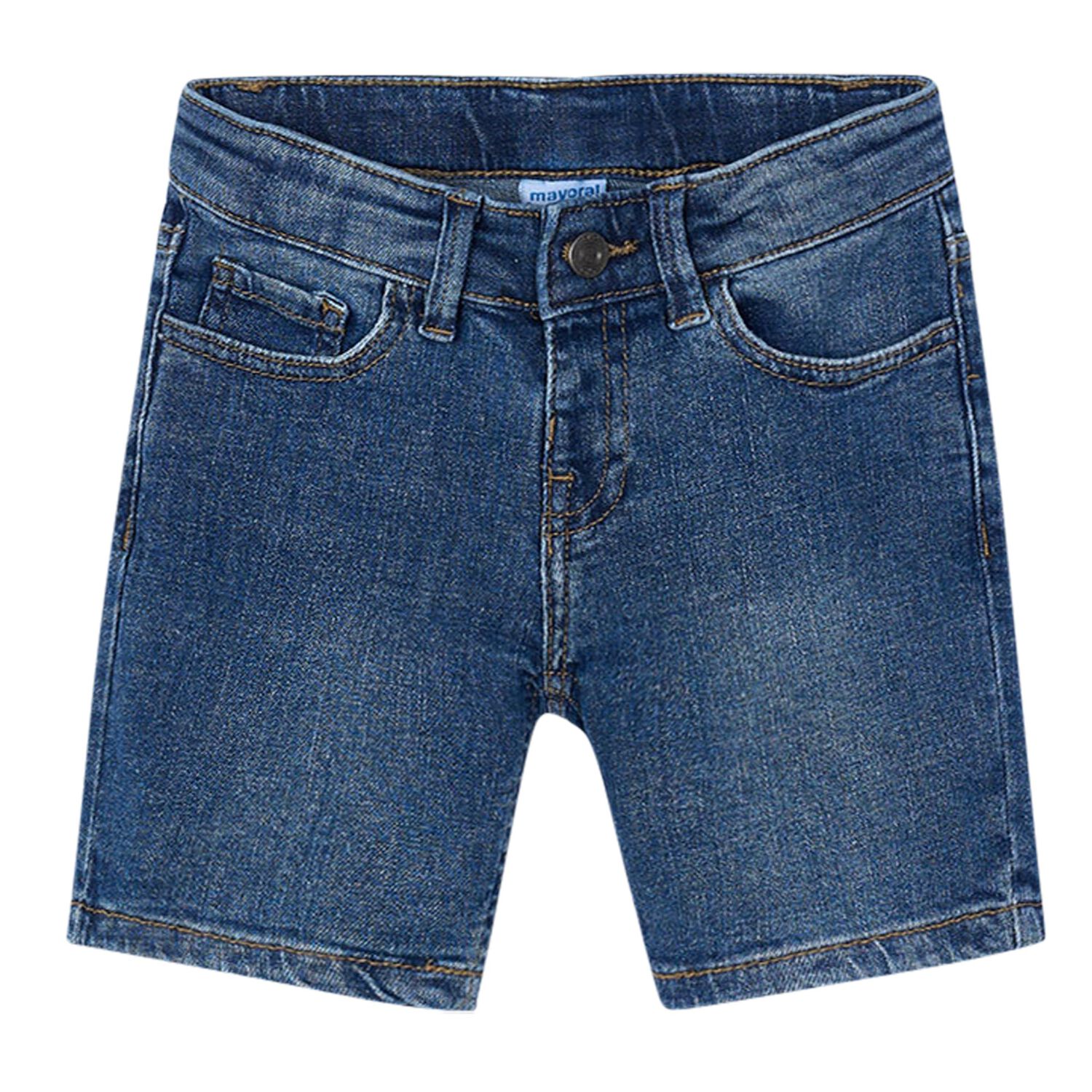 Boys Blue Denim Shorts, 2, hi-res