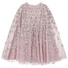 Girls Pink Tulle Cape Dress, 1, hi-res