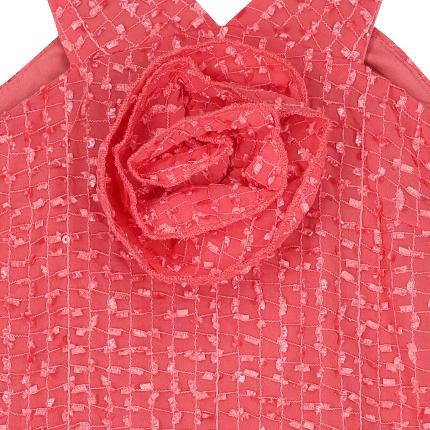 Girls Pink Flower Dress, 1, hi-res