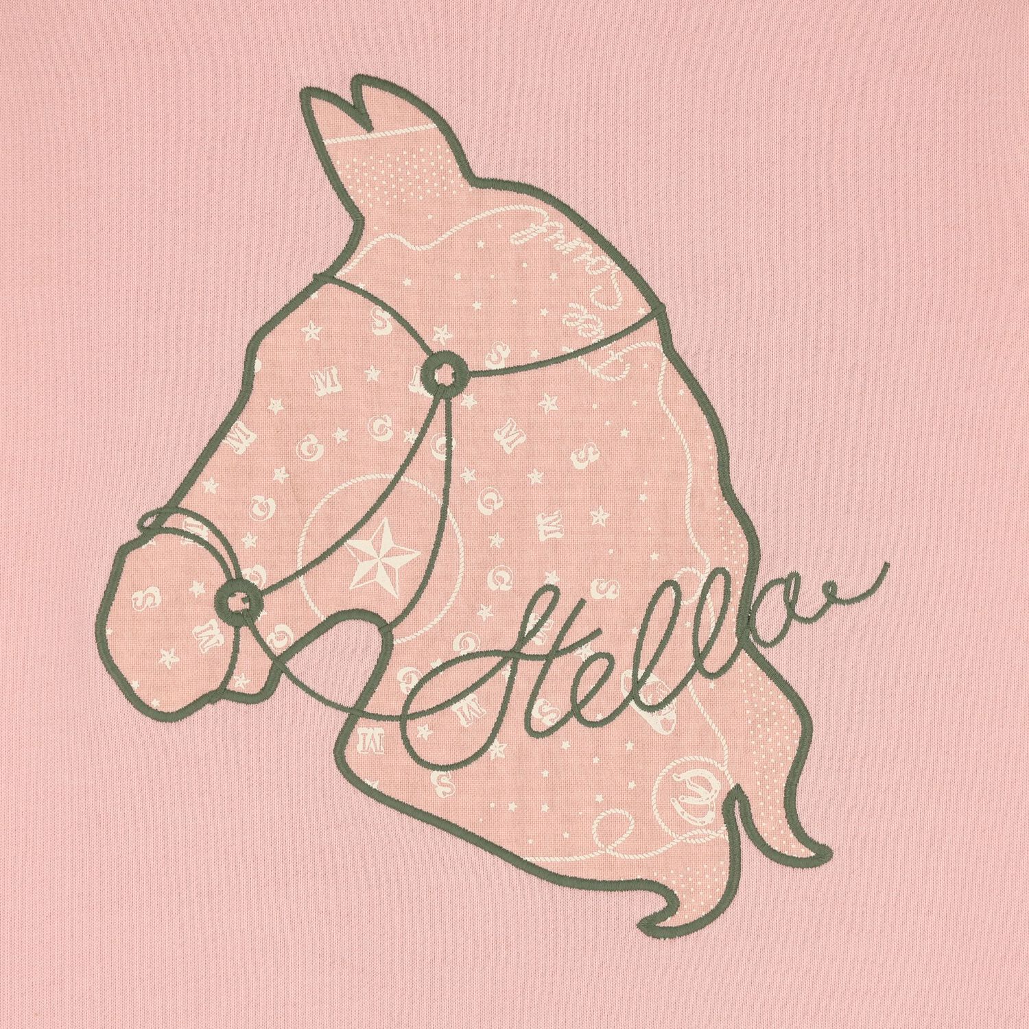 Girls Pink Horse Sweatshirt, 1, hi-res