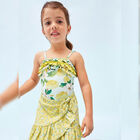 Girls Aqua Lemon Swimsuit, 1, hi-res