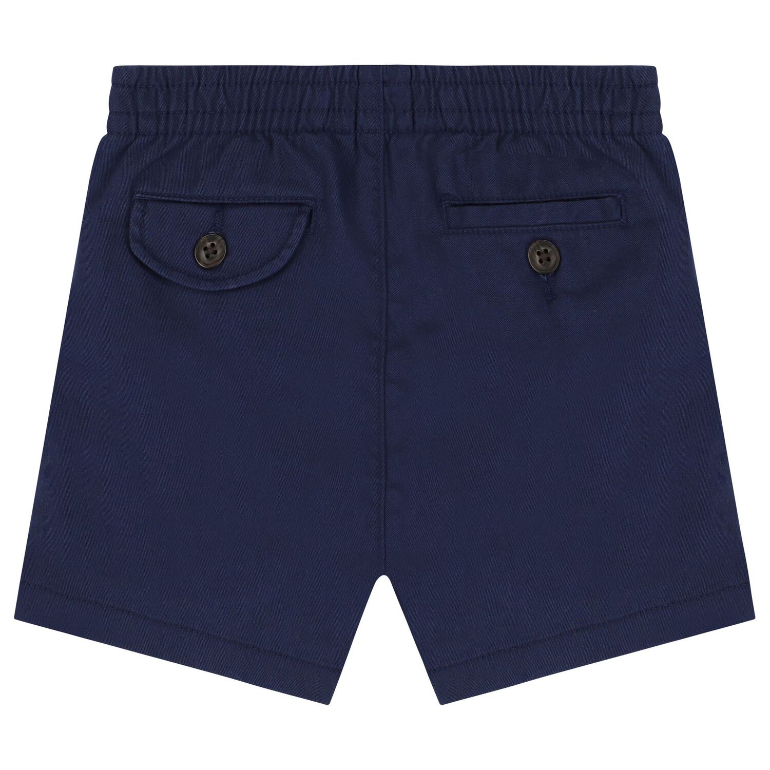 Baby Boys Navy Blue Logo Shorts, 1, hi-res
