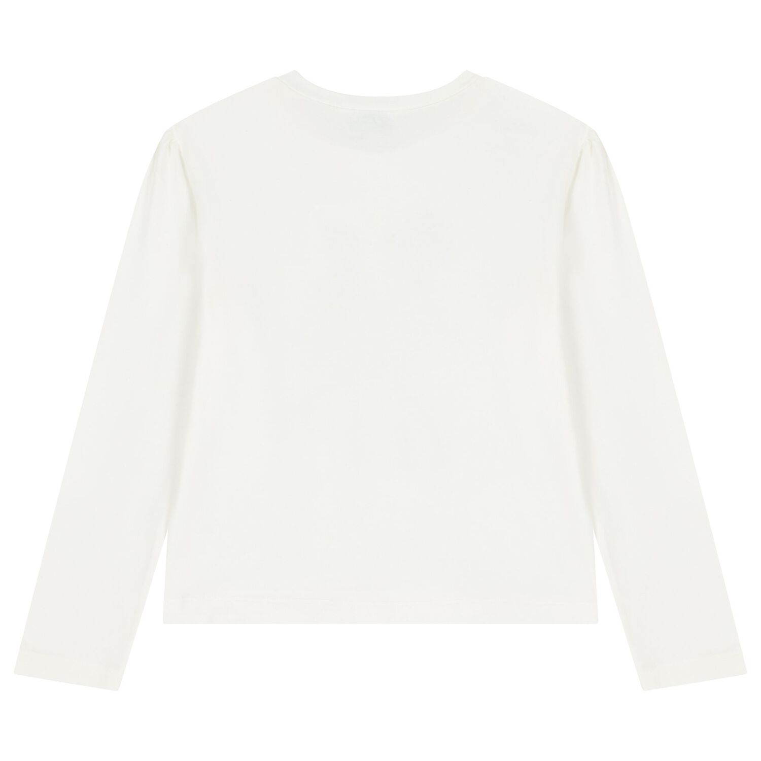 Girls White Embellished Sequin Long Sleeve Top, 1, hi-res