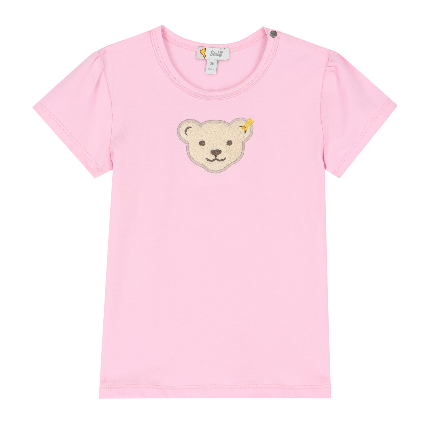Baby Girls Pink Teddy T-Shirt, 2, hi-res image number null