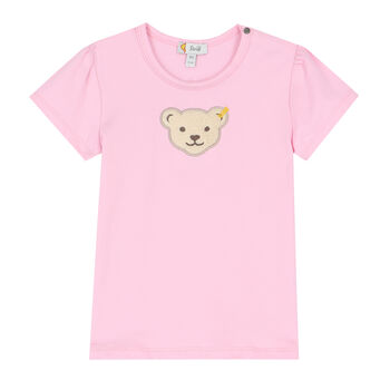 Baby Girls Pink Teddy T-Shirt