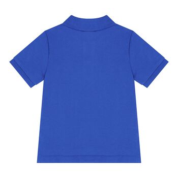 Baby Boys Blue Polo Bear Polo Shirt