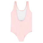 Girls Pink Teddy Logo Swimsuit, 2, hi-res