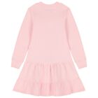 Girls Pink Popcorn Logo Dress, 3, hi-res
