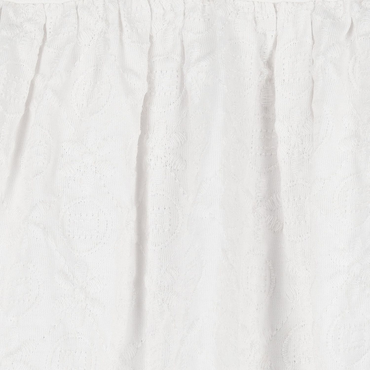 Girls White Cotton Broderie Polo Dress, 2, hi-res