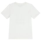 Boys White Logo T-Shirt, 1, hi-res