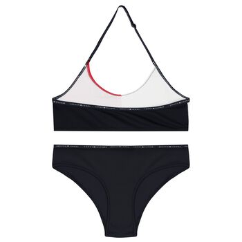 Girls Navy Colourblock Bikini