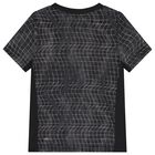 Boys Black Logo T-Shirt, 1, hi-res