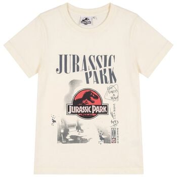 Boys Beige Jurassic T-Shirt