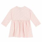 Younger Girls Pink Logo Dress, 1, hi-res