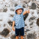 Boys Blue & White Logo Shorts Set, 1, hi-res