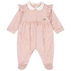 Baby Girls Pink & Ivory Geo Map Babygrow, 1, hi-res