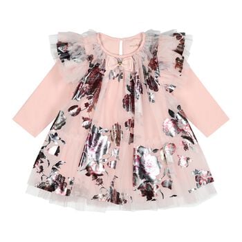 Baby Girls Pink Floral Tulle Doris Dress