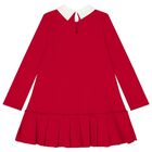 Girls Red Teddy Bear Dress, 1, hi-res