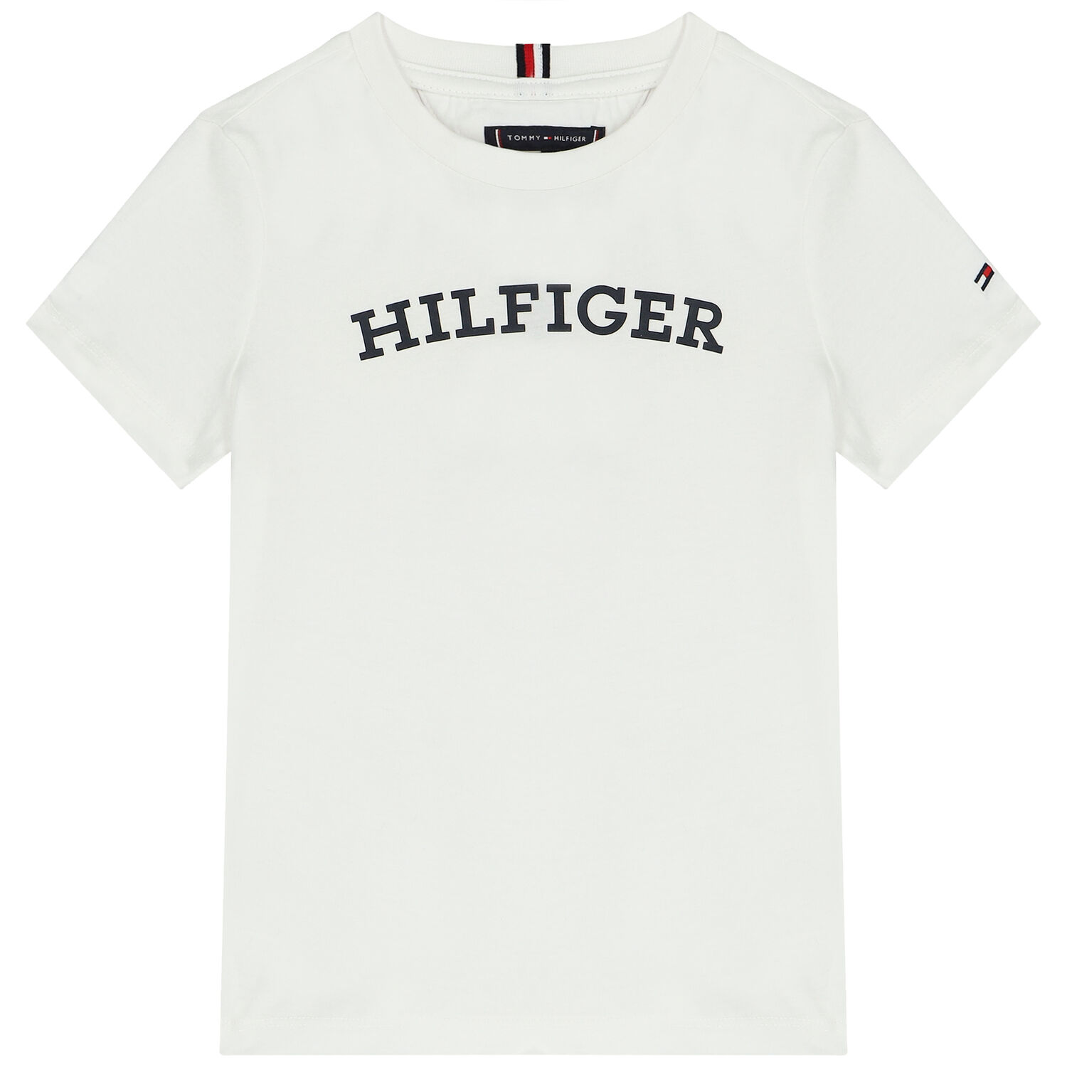 Boys White Logo T-Shirt, 3, hi-res