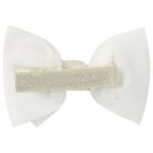 Younger Girls Gold Flower Headband & Bow Hair Clip Set, 1, hi-res