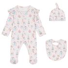 Baby Girls Pink Princess Babygrow Gift Set (3 Piece), 1, hi-res