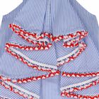 Girls Blue & White Sleeveless Top, 1, hi-res