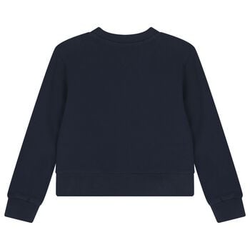 Girls Navy Blue Logo Sweatshirt