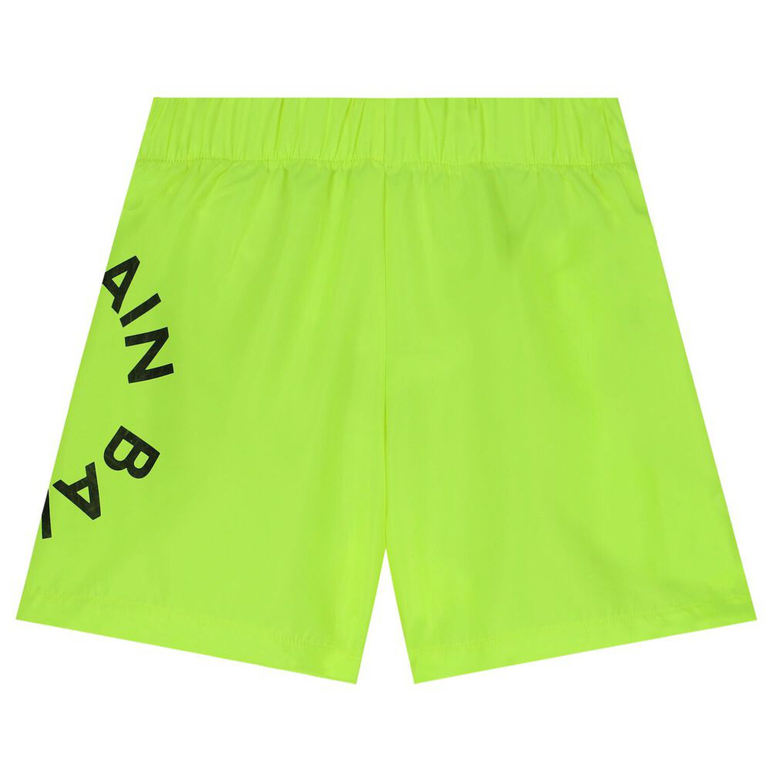 Boys Neon Green Logo Swim Shorts, 1, hi-res