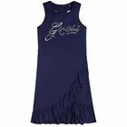 Girls Navy Blue Logo Dress, 1, hi-res