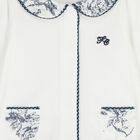 Baby Boys White & Navy Blue Babygrow, 2, hi-res