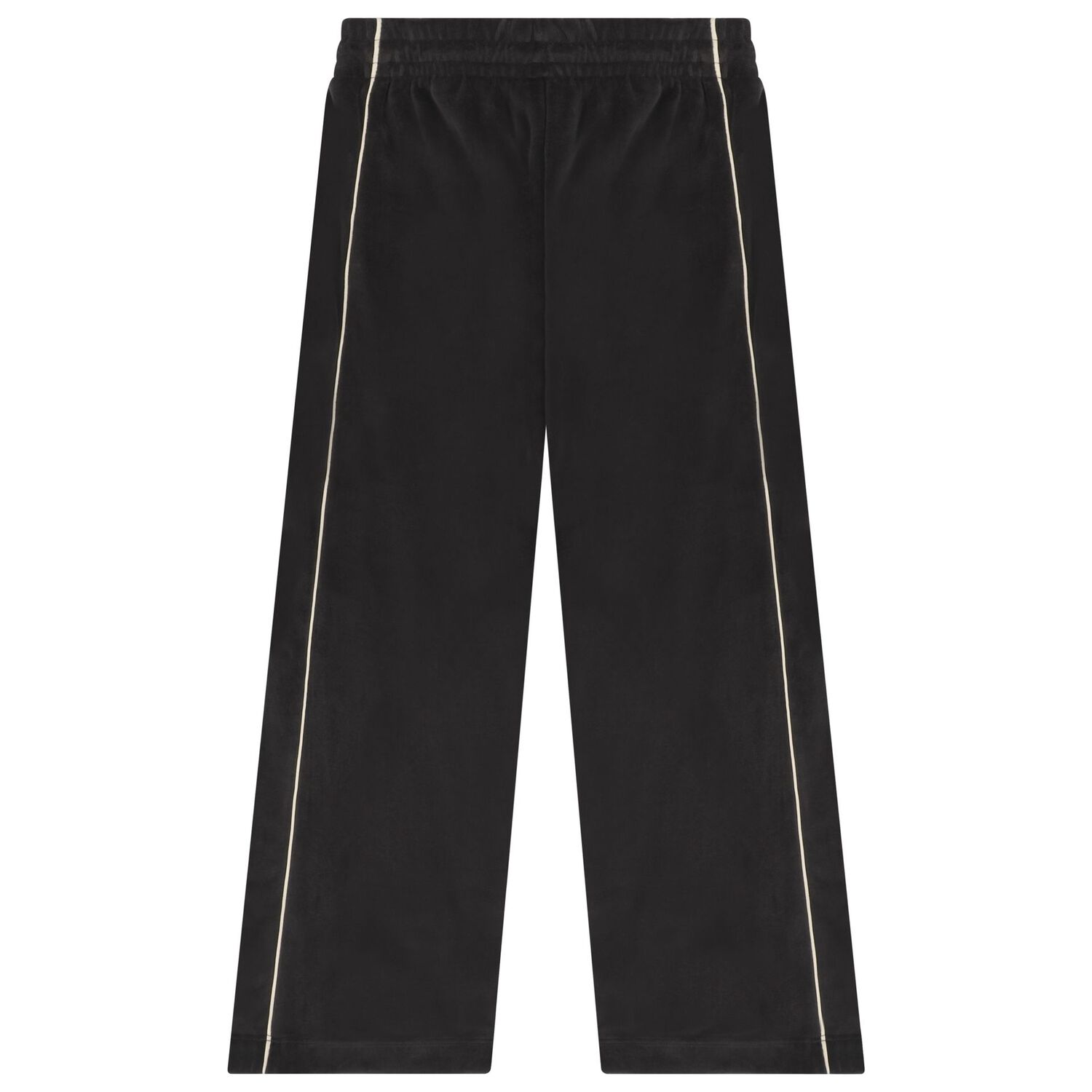 Girls Black Logo Trousers, 1, hi-res