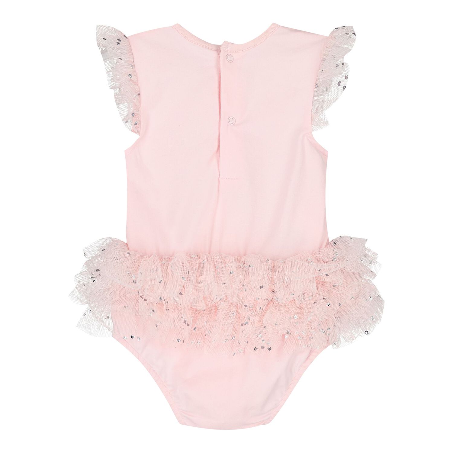 Baby Girls Pink Teddy Bear Bodysuit Dress Set, 2, hi-res