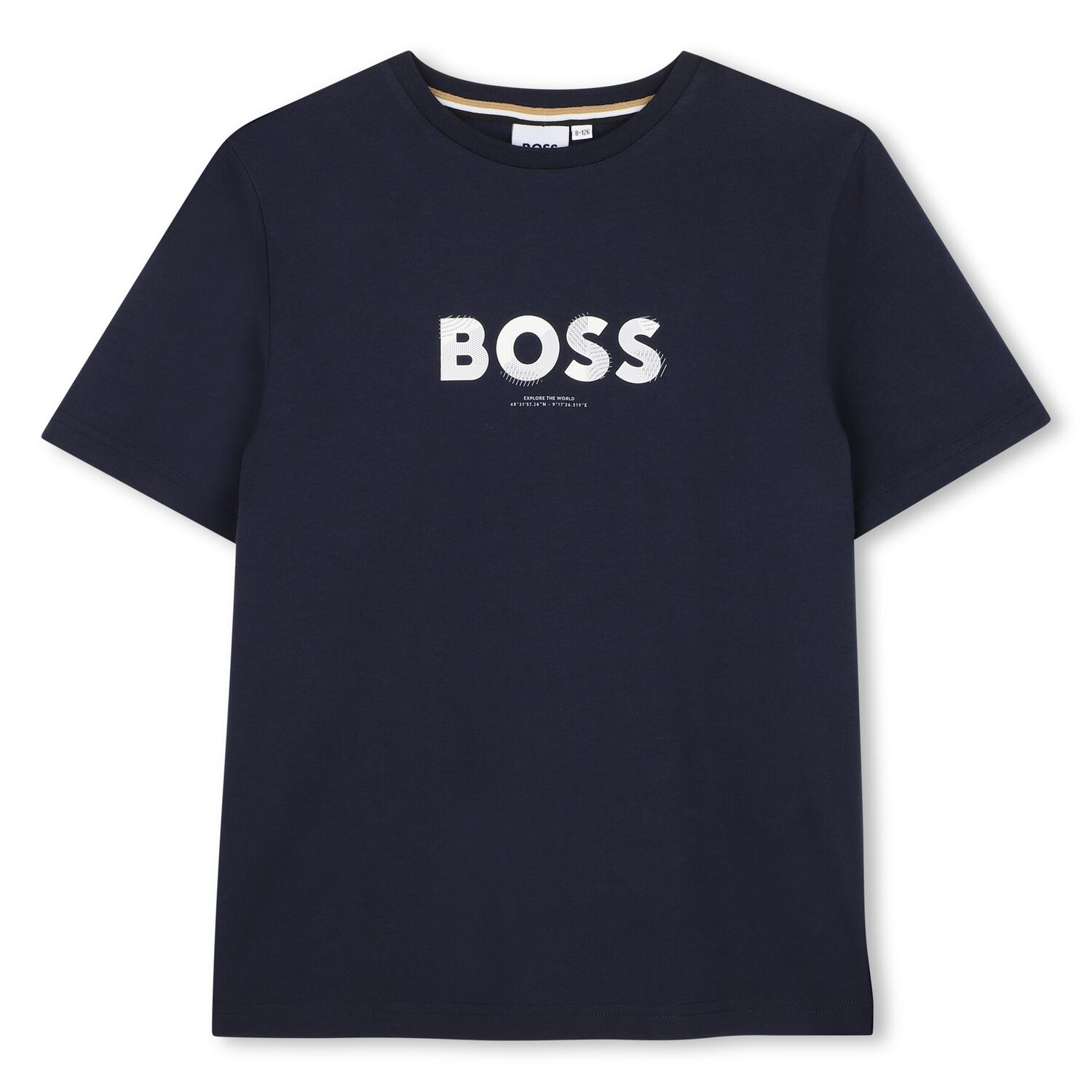 Boys Navy Blue Logo T-Shirt, 4, hi-res