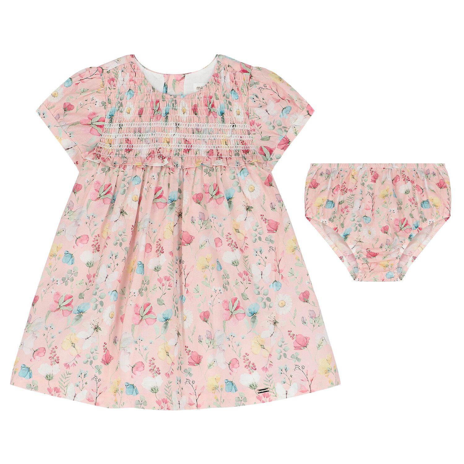 Baby Girls Pink Floral Dress Set, 1, hi-res image number null