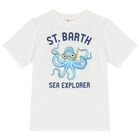 Boys White Octopus T-Shirt, 1, hi-res