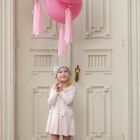 Girls Pink Ruffled Dress, 1, hi-res