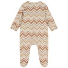 Beige & Brown Zig Zag Babygrow Set, 1, hi-res
