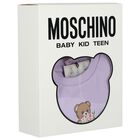 Younger Girls Purple Teddy Bear Ruffled Dress, 3, hi-res