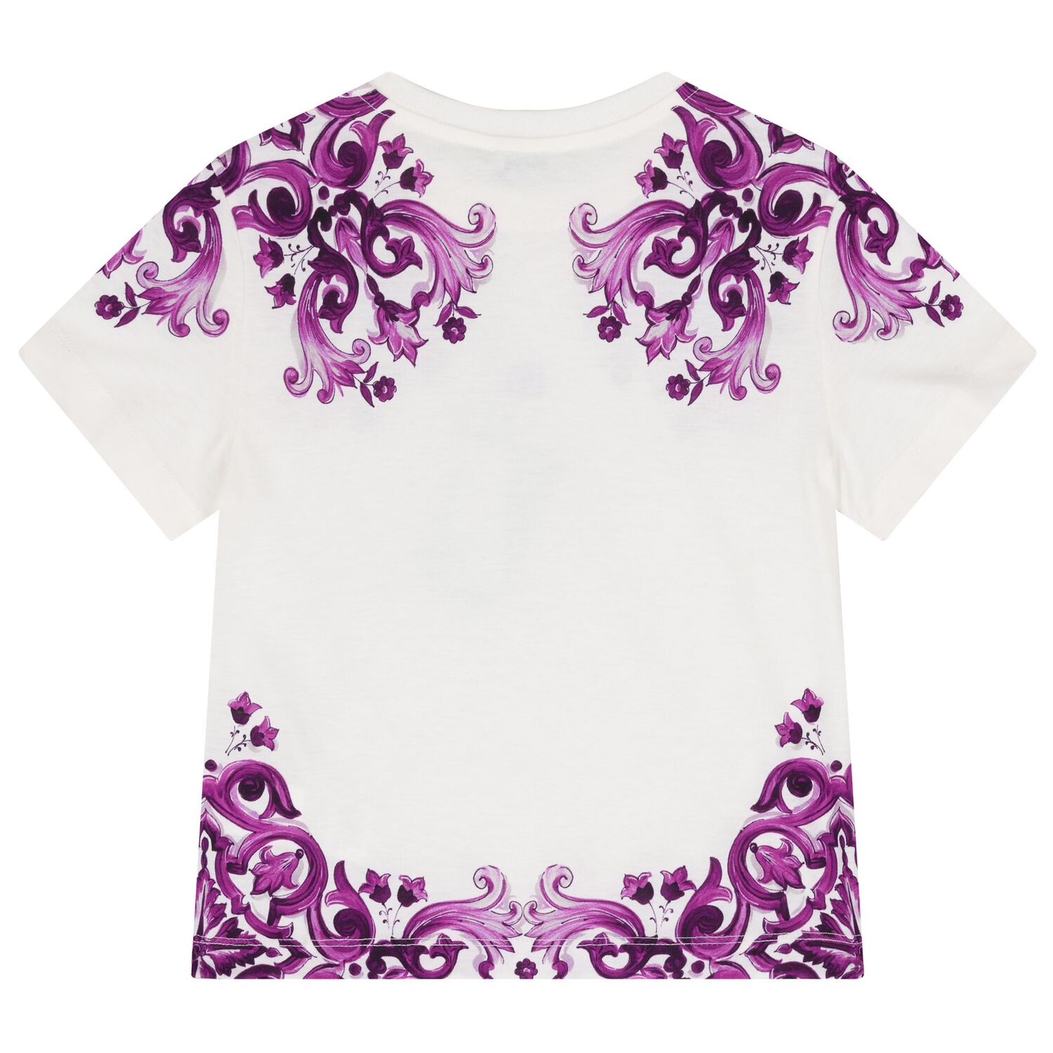 Girls White & Purple Majolica T-Shirt, 1, hi-res image number null