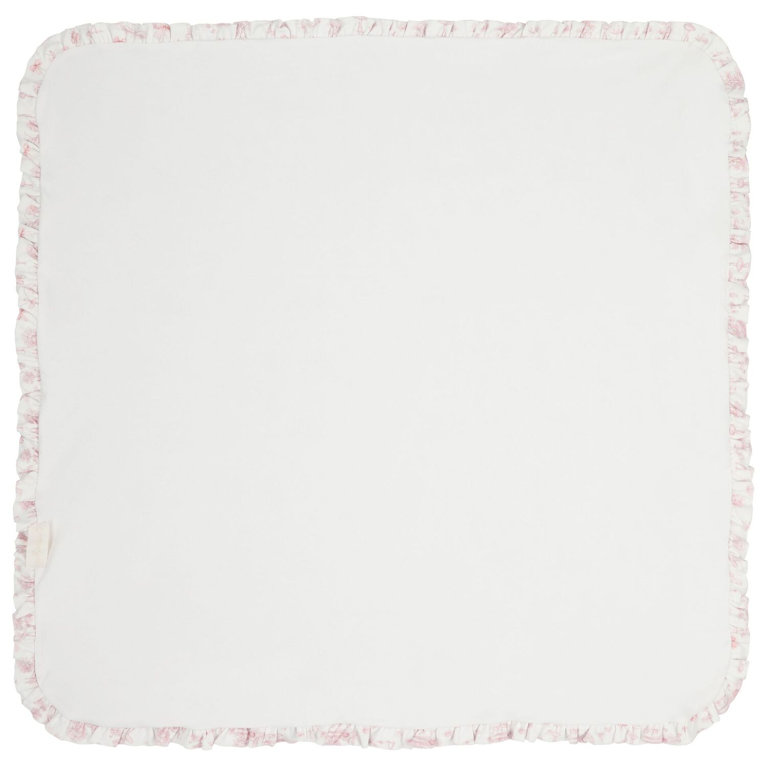 Baby Girls White & Pink Swan Blanket, 1, hi-res