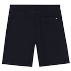 Boys Navy Blue Logo Shorts, 2, hi-res