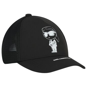 Boys Black Ikonik Karl Cap