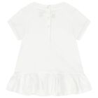 Baby Girls White & Navy Polo Bear Leggings Set, 1, hi-res