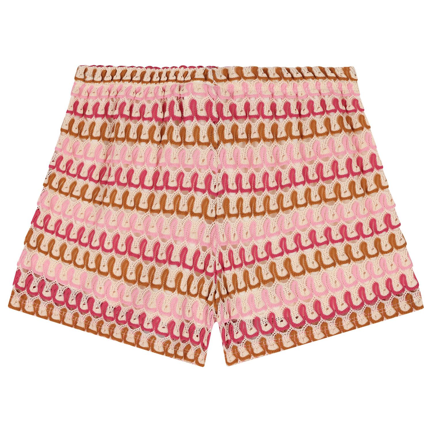 Girls Multi-Coloured Knitted Shorts Set, 2, hi-res