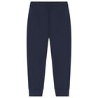 Boys Navy Blue Logo Joggers, 2, hi-res