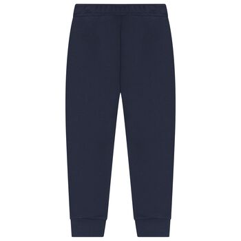 Boys Navy Blue Logo Joggers